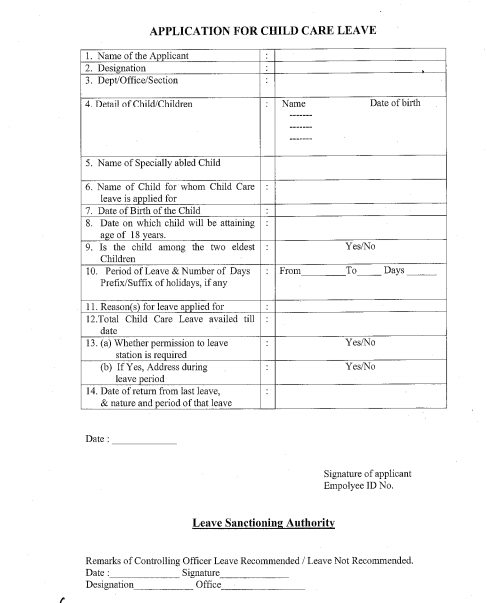 RSR - Application Formate for CCL